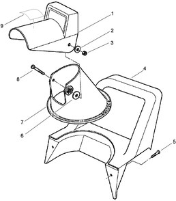 Chute Assembly Diagram and Parts List for 38025 310000001 - 310999999 Lawn Boy Snow Blower